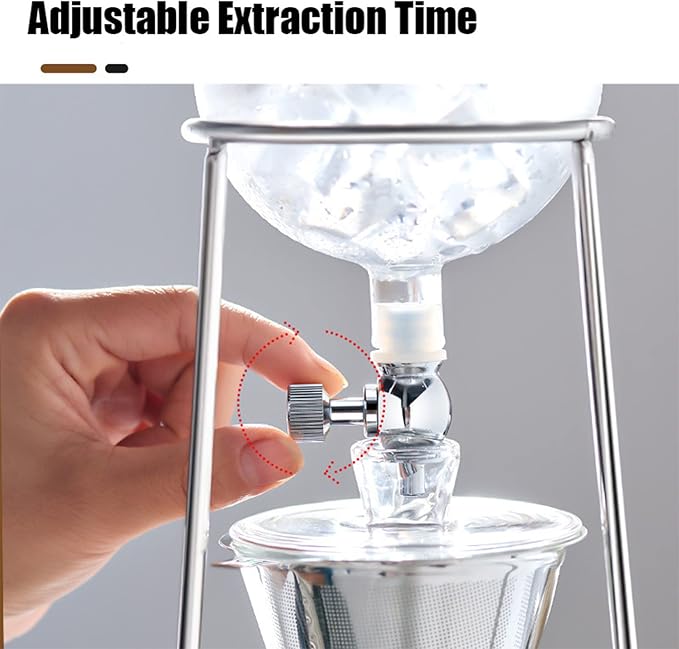 Ice Drip Coffee Pot Brewing Coffee Machine Reusable Glass Household Summer Cold Water Pitcher Portable Teaware Coffee Maker Tool