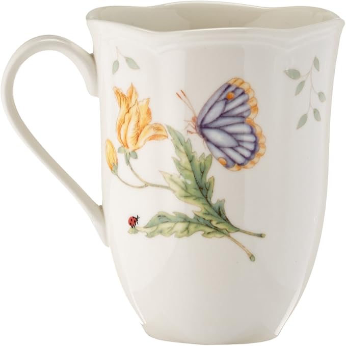 Lenox Dinnerware Set Butterfly Meadow 18-Piece Set Service For 6 White Porcelain Butterfly And Flower Designs Plates And Bowls Sets Dishwasher Safe Home &amp Kitchen (18 Pieces Assorted)
