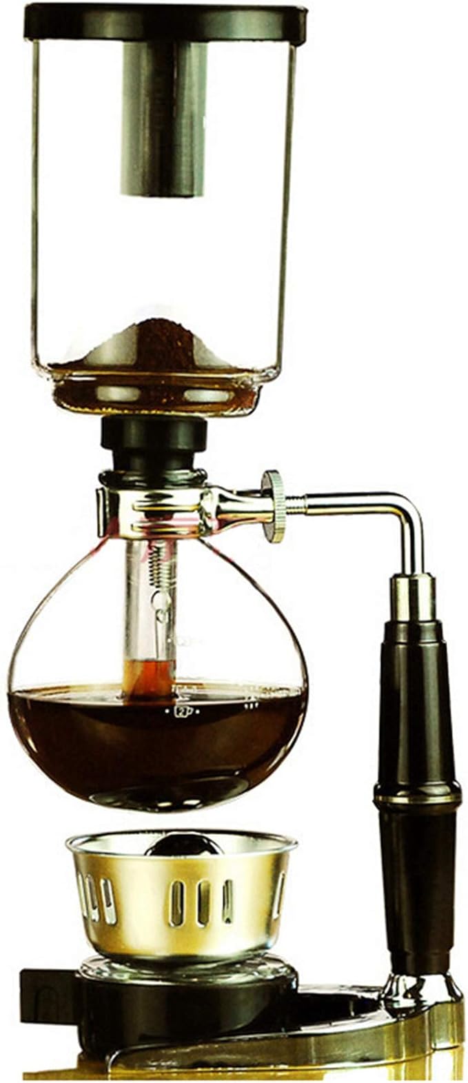 Siphon Glass PotPot Syphon Coffee MakerVacuum Coffee Maker GlassCoffee Machine Filter 2 CupsHigh Temperature Resistant GlassTea Siphon Pot