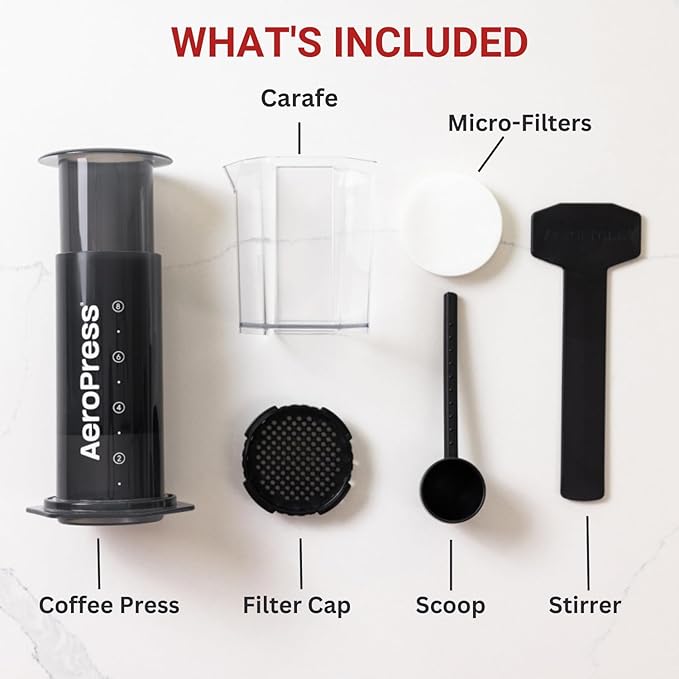 AeroPress Original XL Coffee Press All-in-One Large French Press Pour-Over &amp Espresso Style Manual Brewer 2 Min Brew for Less Bitterness More Flavor Portable Coffee Maker Travel &amp Campin