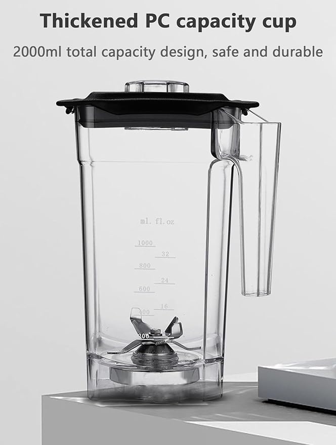 Smoothie Maker2L Blender2200W Commercial BlenderMulti-Function High Speed Electric Food Blenderfor SmoothiesJuicesMilkshakes