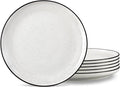 Ceramic White Dinner Plates Set of 6 10.5 Inch Plates for Kitchen Microwave Oven and Dishwasher Safe Modern Dishes Set for PastaSteak Dessert Salad