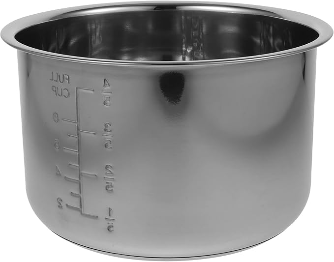 Kitchen Supply Stainless Steel Cookware Stainless Steel Inner Cooking Pot 4L Rice Cooker Liner Pot Electric Pressure Cooker Pot Silver Portable Electric Cooker