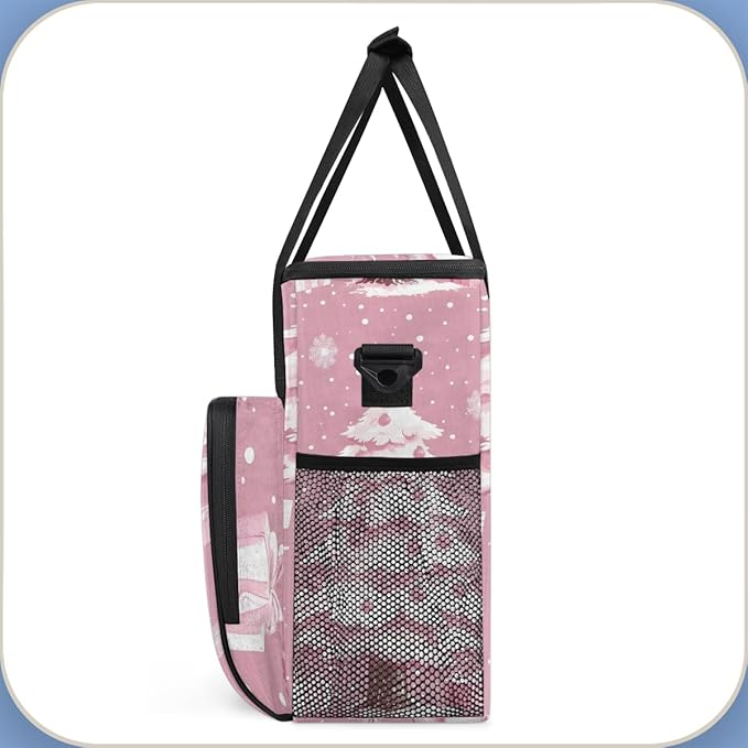 Cartoon Tree Coffee Maker Carrying Bag Christmas Gift Travel Storage Bag Compatible with K-Mini or K-Mini Plus Single Serve Coffee Brewer Carrying Case with Multiple Pockets &amp Shoulder Strap
