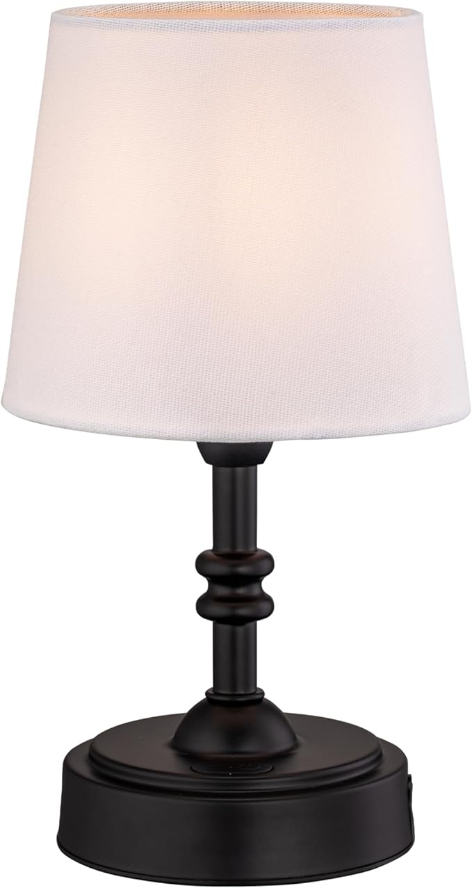 O’Bright Seraph mini – Cordless LED Table Lamp with Dimmer Built-in Rechargeable Battery 3-Level Brightness Patio Table Lamp Bedside Night Lamp Ambient Light for Restaurant Black