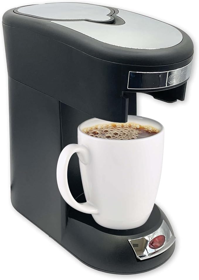 Café Valet Single Serve Coffee Maker Brews 10 Ounces of Coffee or Hot Water Compatible with Café Valet Coffee Packs