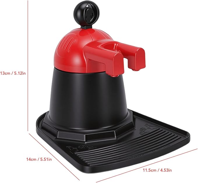 Double Spout Coffee Maker Efficient Lightweight Design for Quick Brewing for Home Aluminum Alloy BlackRed