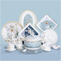 Dinnerware Set Dinner Party Tableware Service Set 40pieces Chinese Style Bone China Tableware Set for 8Dinnerware Set with Bowl Soup Plates Salad Pl