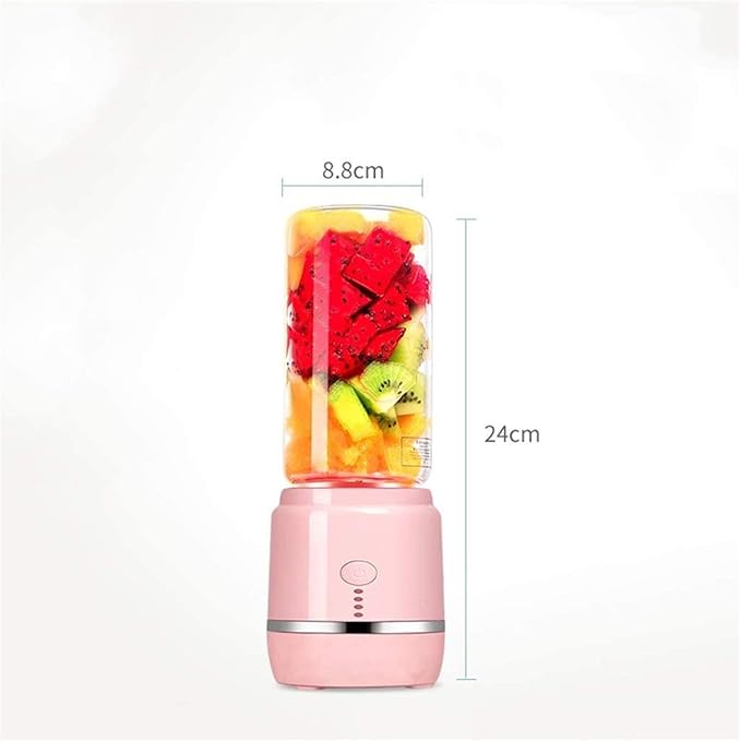 Mini Personal Portable Cordless Juicer Small 400ml Juice Cup Smoothie Maker with USB Rechargeable Fruit Juicer Blender for Travel Office Gym
