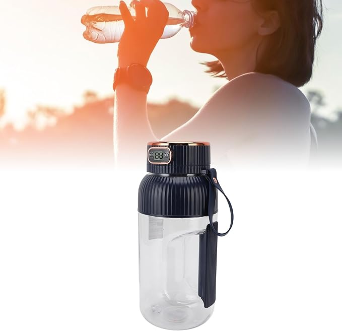 Portable Juicer Cup 150W Mini Travel Blender with 1200ml Capacity Rechargeable Battery Blue for Gym Home Office Sports