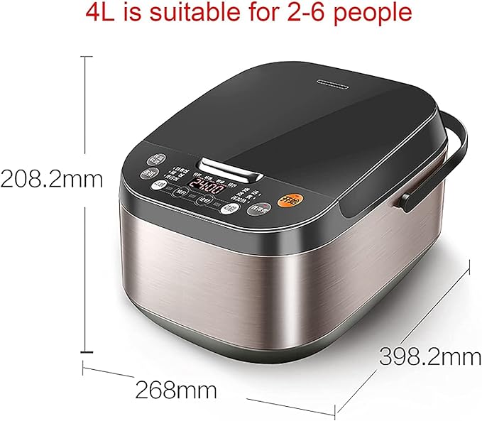 Rice Cooker 4L Large Capacity Smart Appointment Household Large Capacity Rice Cooker Dual use for Cooking Soup and Rice