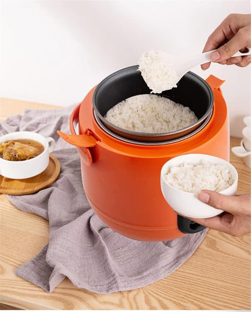1.2L Mini Rice Cooker And Steamer Electric Cute Rice Cooker With 2 Layers Heating Multifunction 2-3 Person Kitchen Cooker (Red)