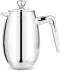 Easyworkz Nando French Press 12 oz Double Wall Insulated Thermal Coffee Maker304 Stainless Steel Cafetiere