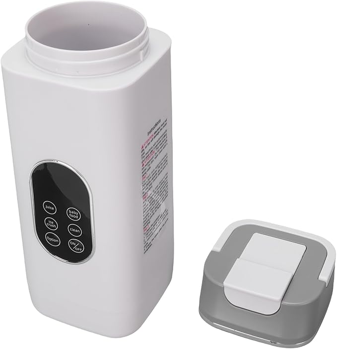 Portable Blender 12 Vane/Wing System Digital Display USB Rechargeable Personal Blender with 420ML Cup for Travel Outdoor Sports (White)