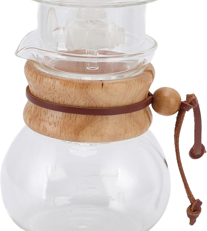Alvinlite Coffee Drip Pot Glass Pour Over Adjustable Coffee Maker for Iced Beer Drink Milk 400ml for Homemade Office Bar