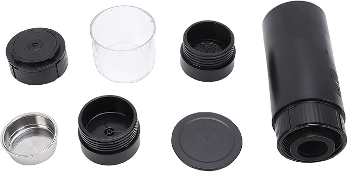 Focket Portable Coffee Maker 304 Stainless Steel USB Rechargeable Capsule Machine One Button Operation Handheld Coffee Maker with for Travel Camping Car Outdoor