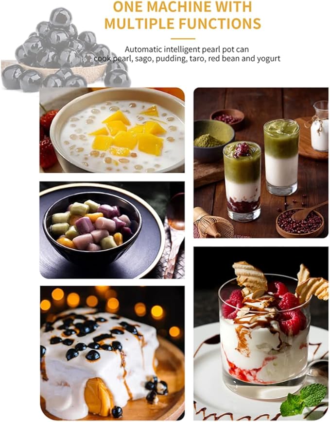 Tapioca Pearls Cooker Boba cook machine Non-Stick Pan 9L Mochi maker 1300W Pearl Cooking Pot Sago Cooker 110v/220v