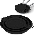 3 Piece Set Silicone Pan Protectors (Includes 81012) Pan Separators for Stacking Compatible with Hexclad Tfal All-Clad Nonstick Frying Pans and More Cookware Protector Dishwasher Safe Black