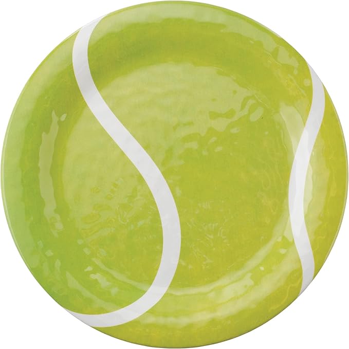 UPware 12 Piece Tennis Melamine Dinnerware Sets Outdoor Dishes Set Plates and Bowls Sets Service for 4 Rreen