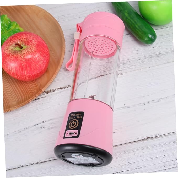 380ml Portable Fruit Mixer Juicer Machine Small Pink Blender Cup Random Style
