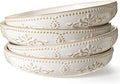 Artena Pasta Bowls 50oz Large Salad Serving Bowls 9.75'' Plates Bowls Set of 4 &amp Plates And Bowls Sets 16 Pieces Dinnerware Sets Dish Set For 4 Ceramic Kitchen Bowl And Plate Set