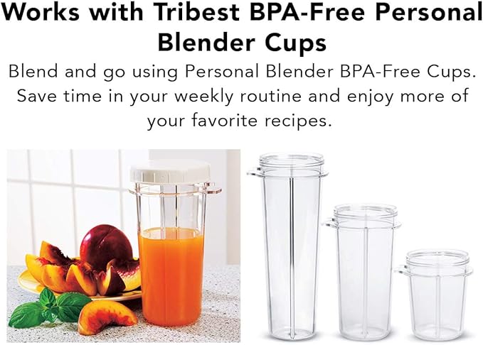 Tribest Personal Blender II Small Portable Blender for Shakes &amp Smoothies with BPA-Free Cups Red