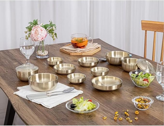 Korean style Titanium lightweight easy to care for Luxury Tableware Set for 2 people-12PCS