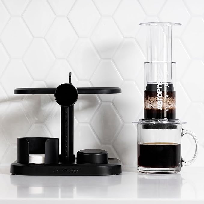 AeroPress 3 in 1 Coffee Maker Bundle - French Press Pourover &amp Espresso-Style Coffee Portable &amp Ideal for Camping