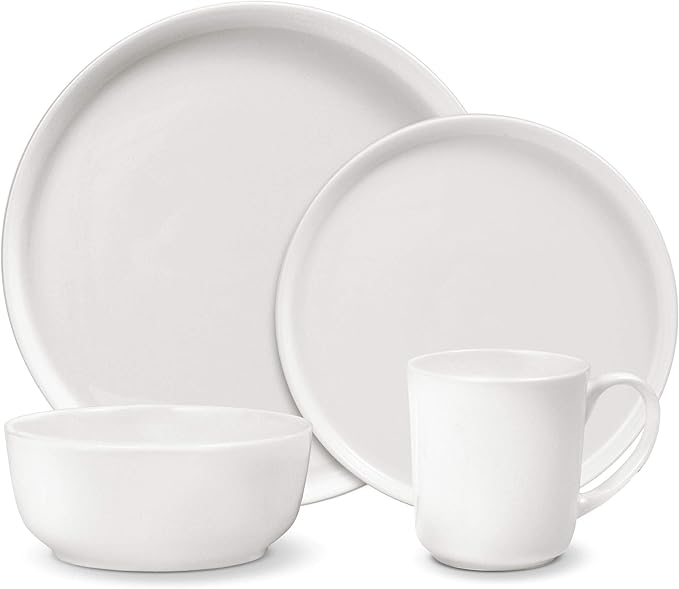 Mikasa 5266100 Samantha Chip-Resistant 16 Piece Set Service for 4 White