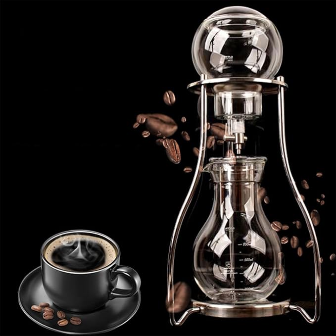 Water Drip Coffee Maker Ice Drip Coffee Maker Colf Brewer Household 5-8 Cups Cold Brew Maker Iced Coffee Maker Percolator Pour Over CoffeeB