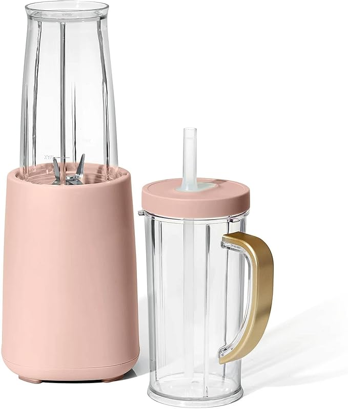 Personal Blender Set 12-Piece 240W Compact Single Serve Blender with Blending and Grinding Cups BPA-Free Dishwasher Safe (Rose)
