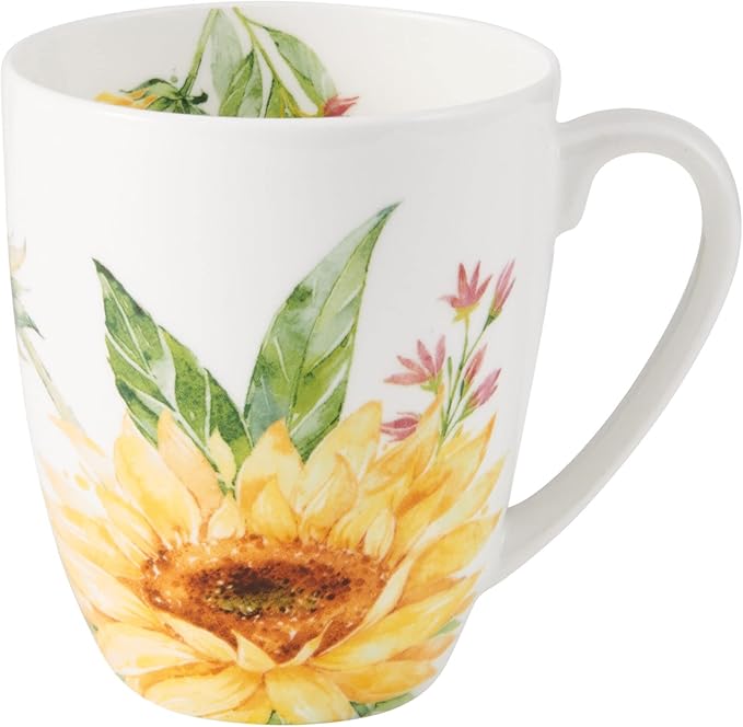 Mikasa Sunflower Bone China Lightweight Chip Resistant 16 Piece Dinnerware Set Service for 4 Multicolor