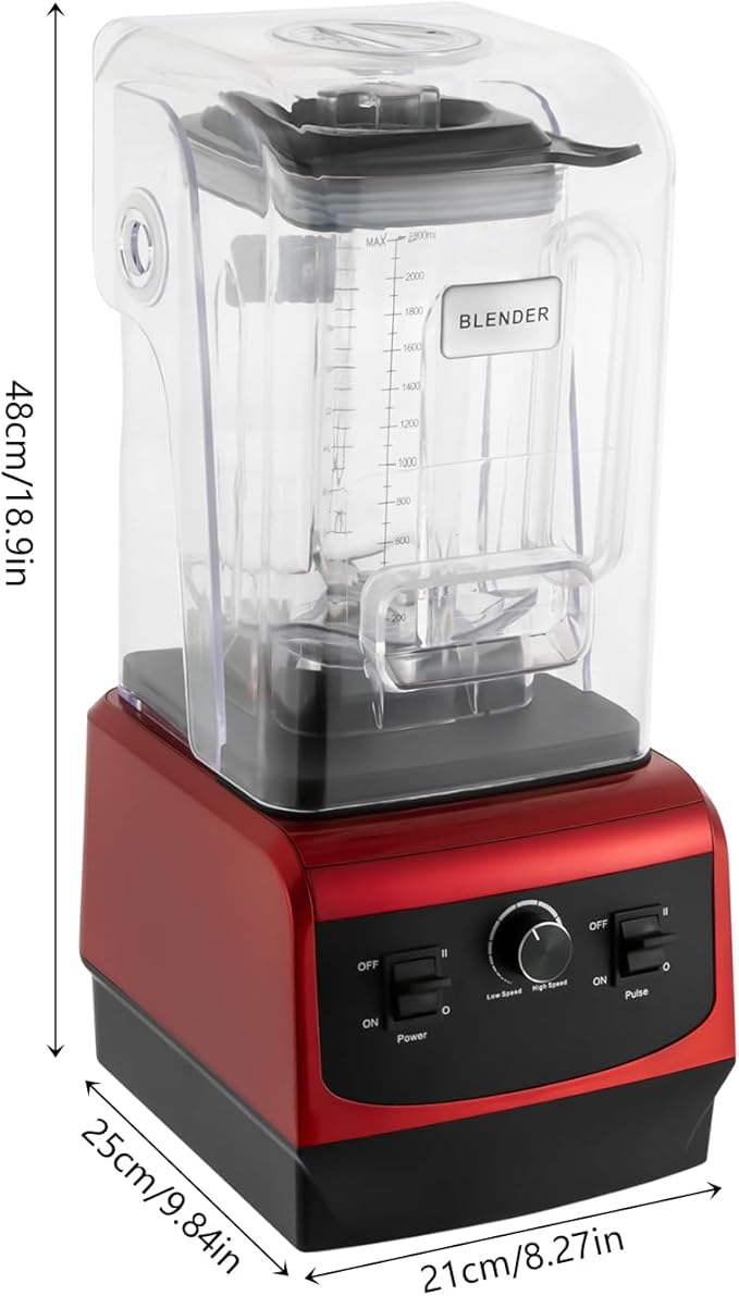 Professional Blender Slushy Machine 110V Commercial Grade Home Bar Blender with 74.4Oz Container Stainless Steel Smoothie Frozen Drink Maker for Smoothies Ice Crushing Shakes Juices Drinks