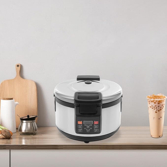 16L Commercial Pearl Cooker 110V US Plug - 2200W Automatic Boba Cooker with 24H Keep Warm Non-Stick Triple-Layer Inner Pot for Bubble Tea Sago (16 L)
