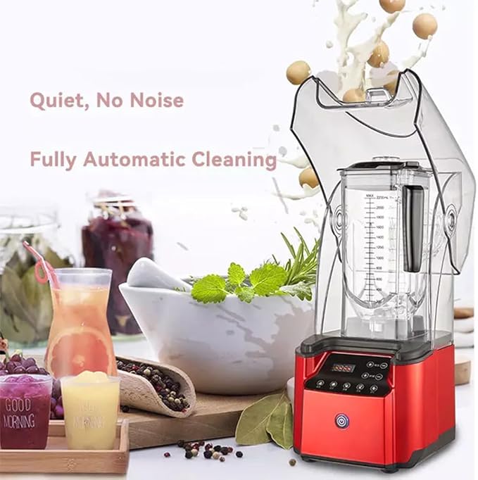Blender Smoothie Maker with Sound Enclosure Commercial Fruit Juice Smoothie Maker Professional Countertop Blender Silent Broken Wall Cooking Machine for Smoothie Fruits B