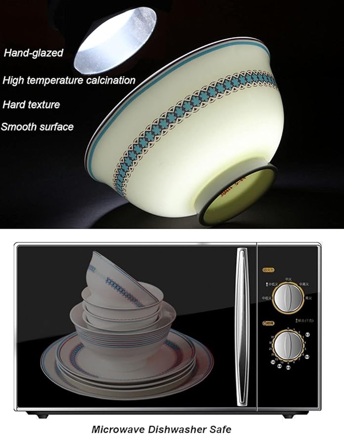 Ceramics Dinnerware Set 60 Piece Bone China Porcelain Dishes Set Microwave Oven and Dishwasher Safe Dinner Sets