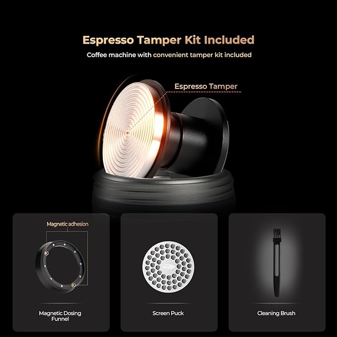 IKAPE Newly KAPO K2 Pro Portable Espresso Machine with Bl uetooth APP Connect &amp 58mm Bottomless Basket Electric Coffee Maker 20 Bar Pressure for Home Travel Camping