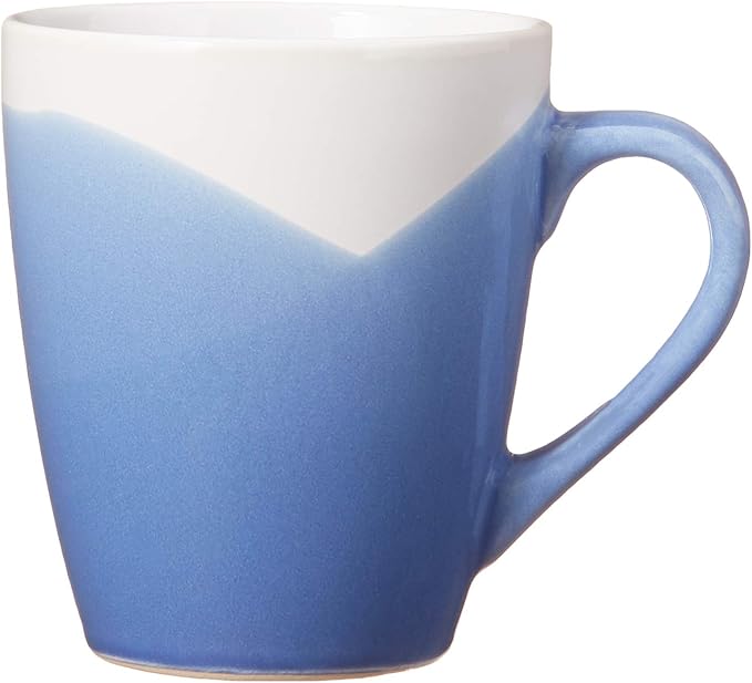 American Atelier Round Dinnerware Sets | Blue &amp White Kitchen Plates Bowls and Mugs | 16 Piece Stoneware Oasis Collection 10.5 x 10.5 | Dishwasher &amp Microwave Safe | Service for 4