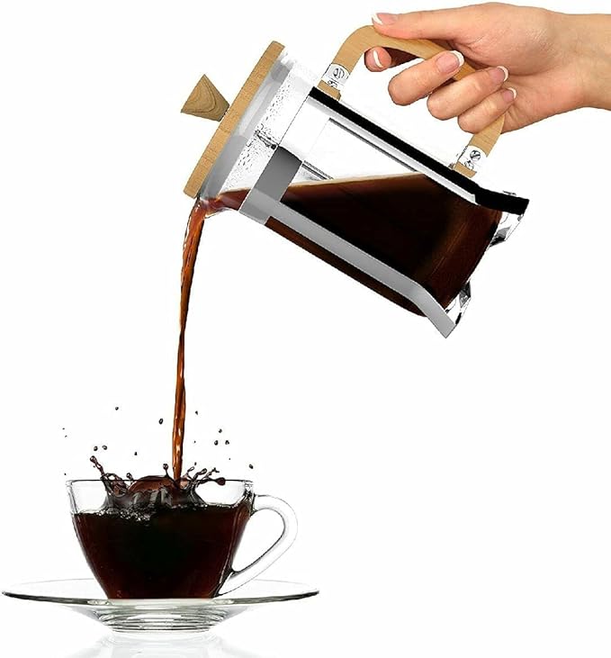 French Press 8-Cup Coffee Makers Heat-Resistant Borosilicate Glass