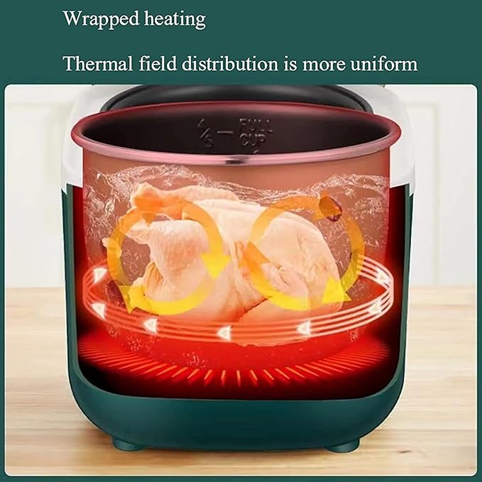 Rice Cooker Small Rice Cooker Multifunctional Home/Dormitory Automatic Thermal Insulation Rice Cooker for 1-3 People (1.2L) ()