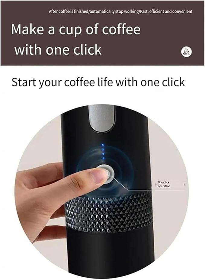 Focket Portable Electric Espresso Machine 15 Bar Travel Coffee Maker with 1200mAh Battery Compatible with Ground Coffee &amp Capsules for RV Hiking Camping Car Office Home