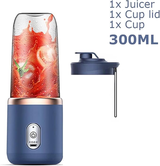 Fit for Portable Blender with 6 Blades - Travel Juicer Cup Set for Smoothies Lemon &amp Orange Squeezing Automatic Mixing Machine(Pink-c)