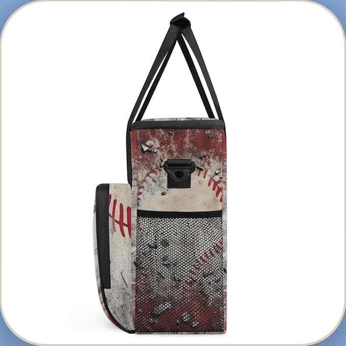 Graffiti Baseball Coffee Maker Carrying Bag Sport Baseball Travel Storage Bag Compatible with K-Mini or K-Mini Plus Single Serve Coffee Brewer Carrying Case with Multiple Pockets &amp Shoulder Stra