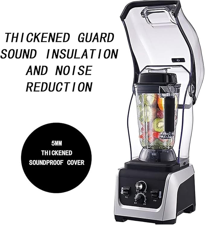 Milkshake Maker Machine2.5l 2300w Broken Wall Ice Blender 6 Leaf Wolf Tooth Knife Mute With Hood Double Bearing Sealing Ring For Milkshakes Smoothies Fried Beans
