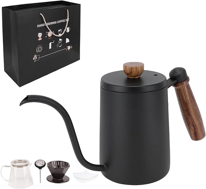 ZJchao Coffee Maker Set Brewer Drip Filter Funnel Kit Coffee Lovers (Black hand rush)