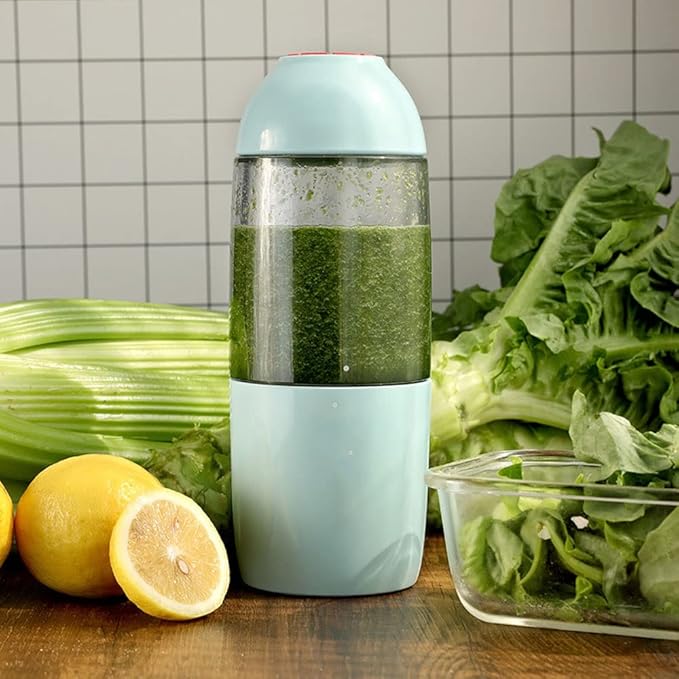 Portable Blender for Shakes and Smoothies Personal Travel Blender for Protein with 4000mAh USB Rechargeable Battery Crush Ice Frozen Fruit and Drinks 380ml Mini Travel Cup (Color : Blue)