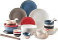 Dinnerware Set Family Dinner Service Set42 Pieces-Porcelain Dinnerware SetService for 6/8 Modern Kitchen Dinnerware SetInclude Plates Bowl Sets-