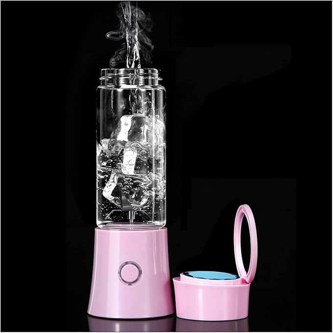 Mini Electric Juicer Blender 480ml Household Juicing Cup Multifunctional Small Fruit &amp Vegetable Mixer Easy to Clean Compact Juice Maker Machine(Blue)