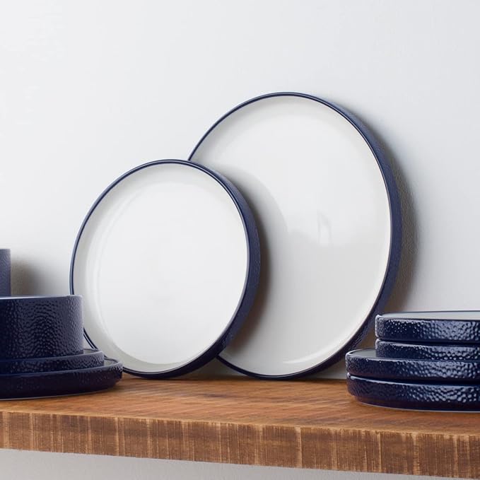 Noritake ColorTex Stone Navy 12-Piece Dinnerware Set Service for 4