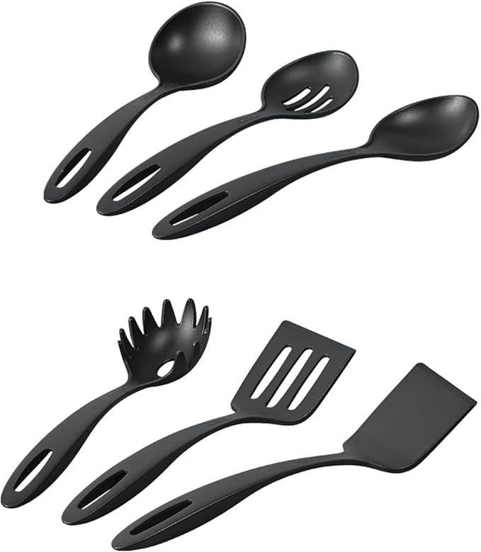15 Pc Cookware Set - Silver Aluminum Nonstick (Color : Black)
